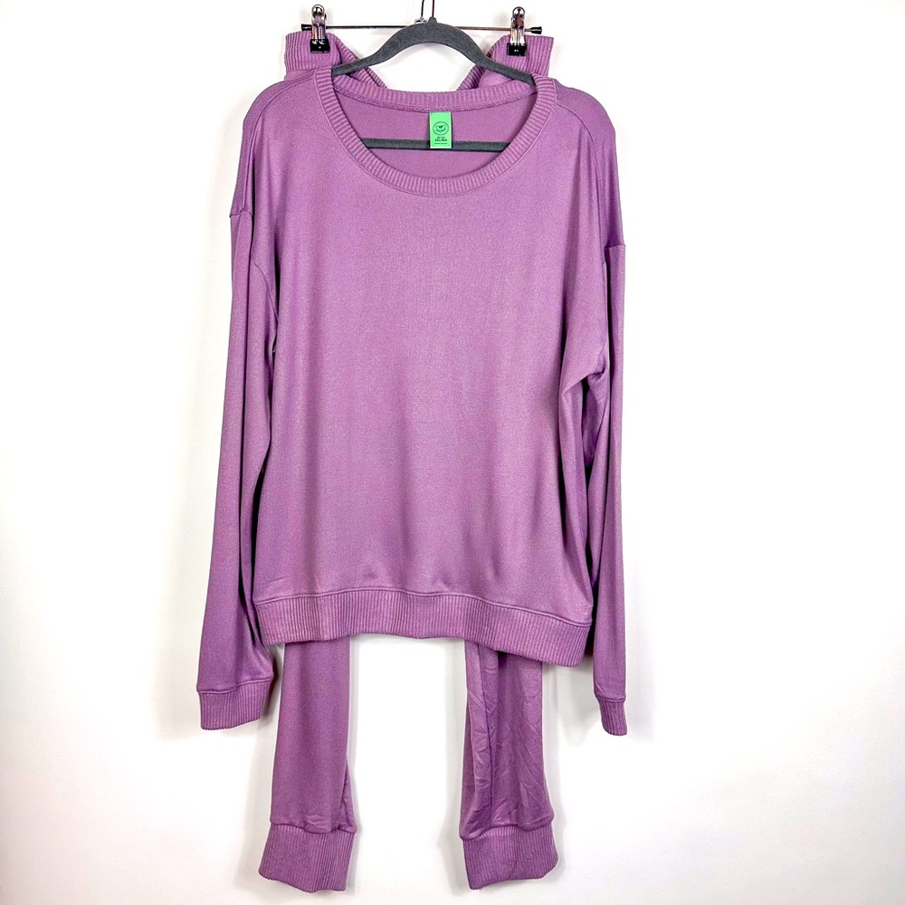 Honeydew Purple Long Sleeve Shirt & Jogger Lounge Set